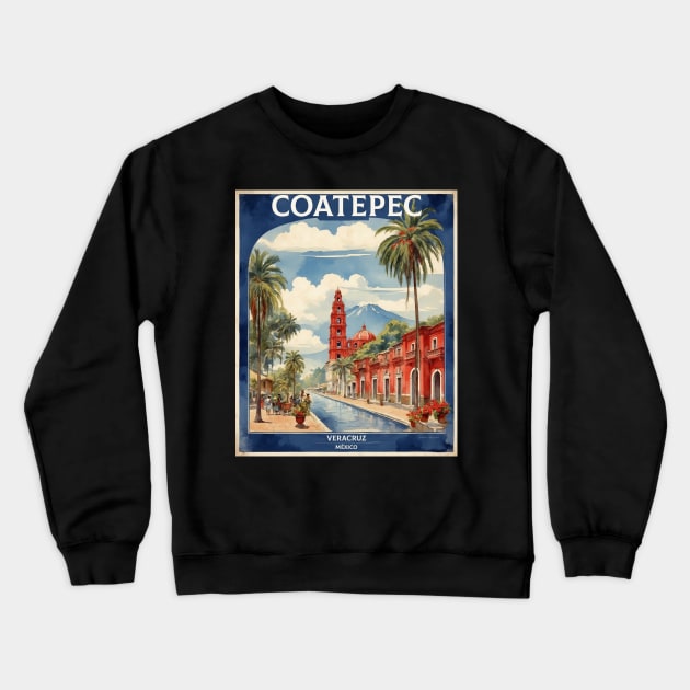 Coatepec Veracruz Mexico Vintage Tourism Travel Crewneck Sweatshirt by TravelersGems